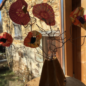 Fleurs en tissu
